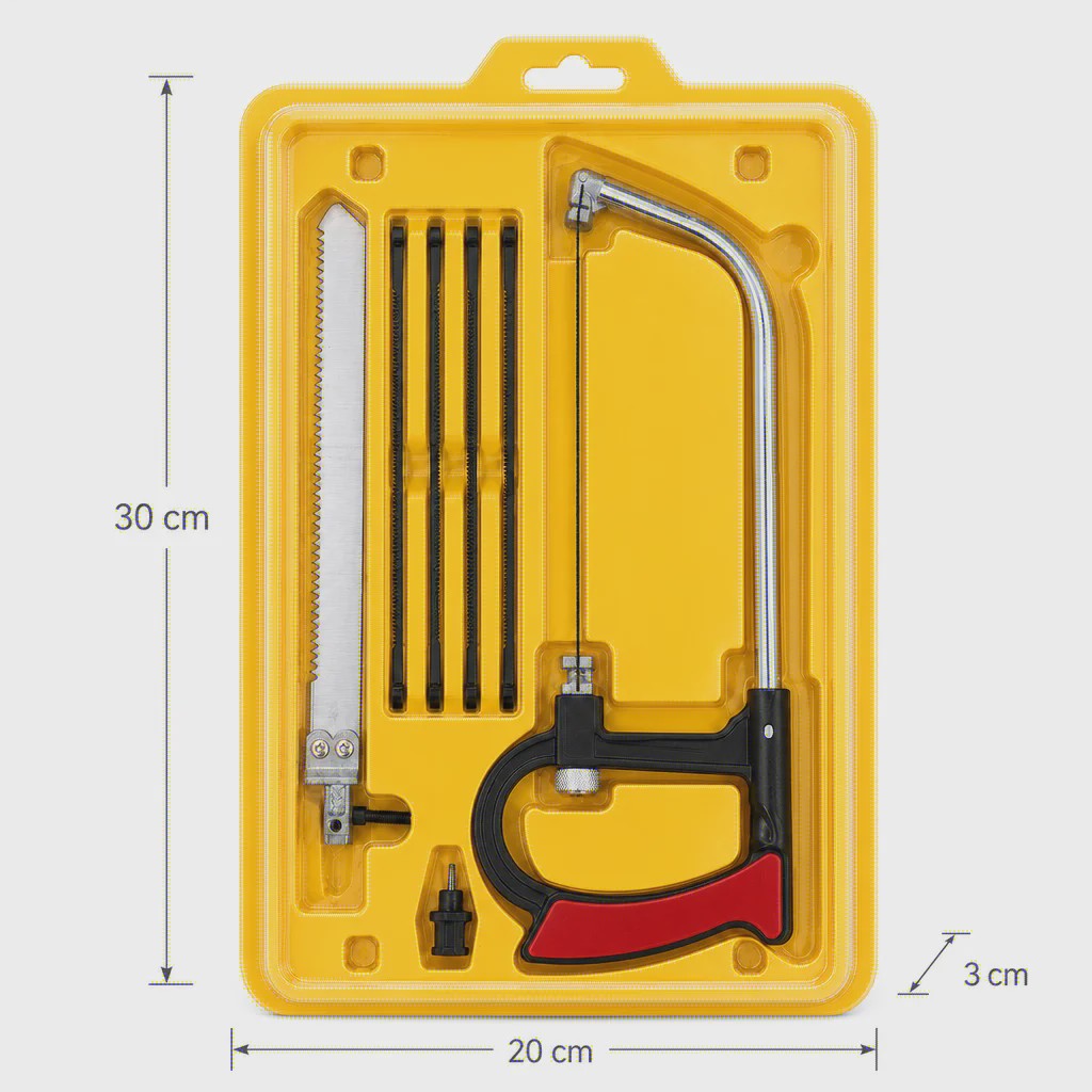 8-in-1 Multipurpose Handzaag Set met 6 Bladen voor Hout, Metaal en Glas - DIY Zaag Gereedschap