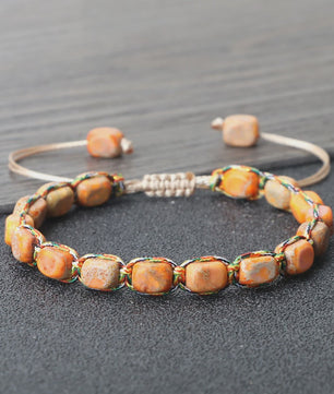 Verstelbare Emperor Stone Kralen Armband - Natuursteen Bangle voor Dames & Heren