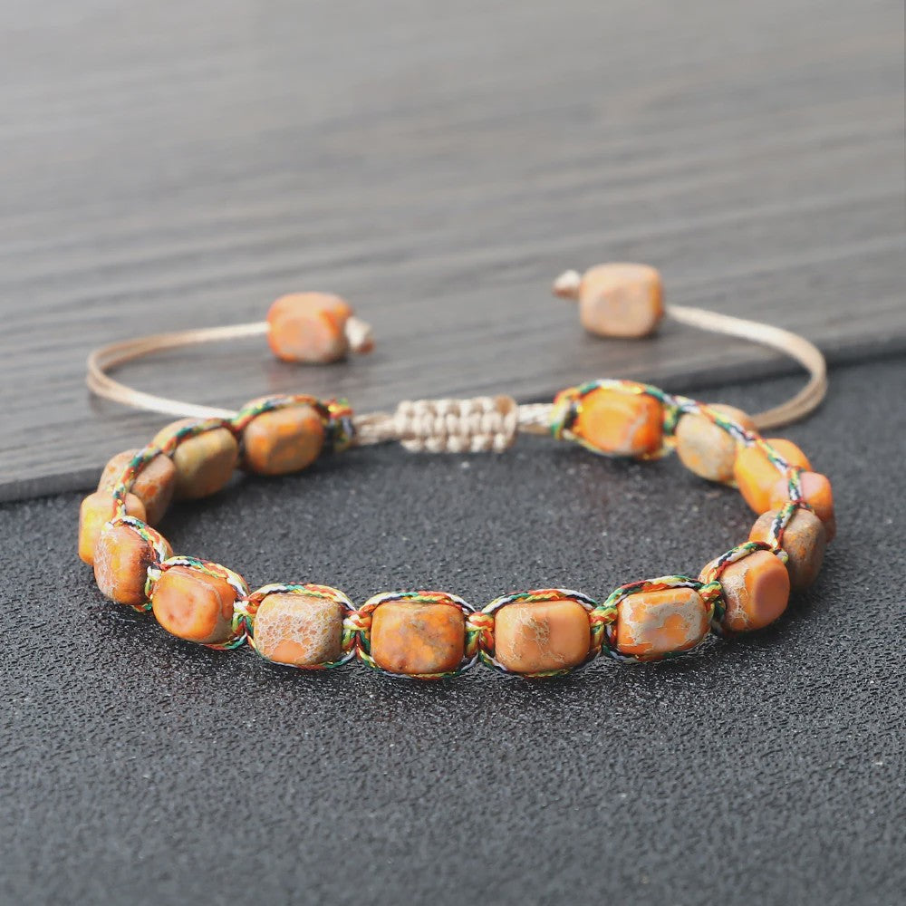 Verstelbare Emperor Stone Kralen Armband - Natuursteen Bangle voor Dames & Heren