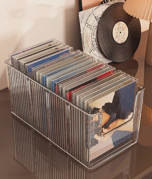 Stijlvolle Opbergbox voor CD's, Vinylplaten en Cassettebandjes - Desktop Organizer