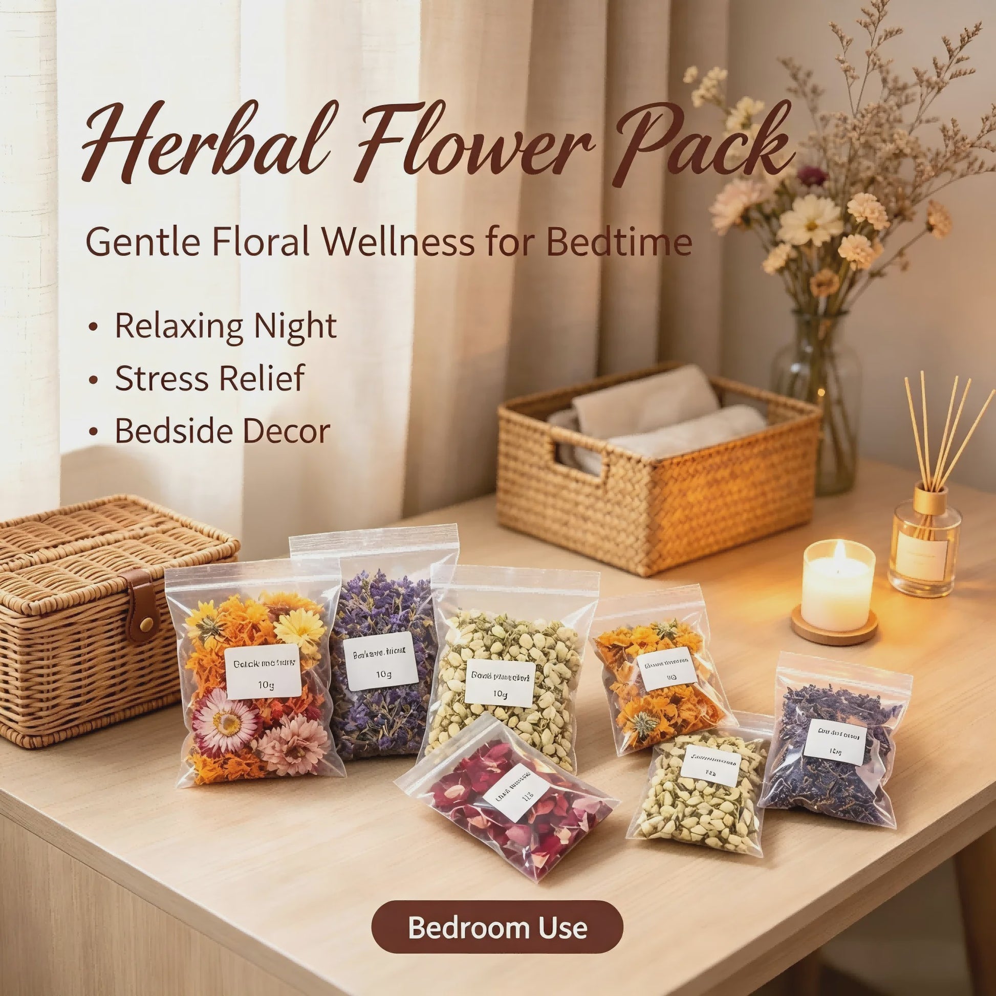 Gedroogde Bloemen & Kruiden Pakket - 40 Stuks - Knutsel & Decoratie Set