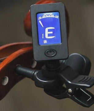 Professionele Clip-On Gitaartuner met 360° Draaibaar LCD Scherm - Voor Gitaar & Ukulele