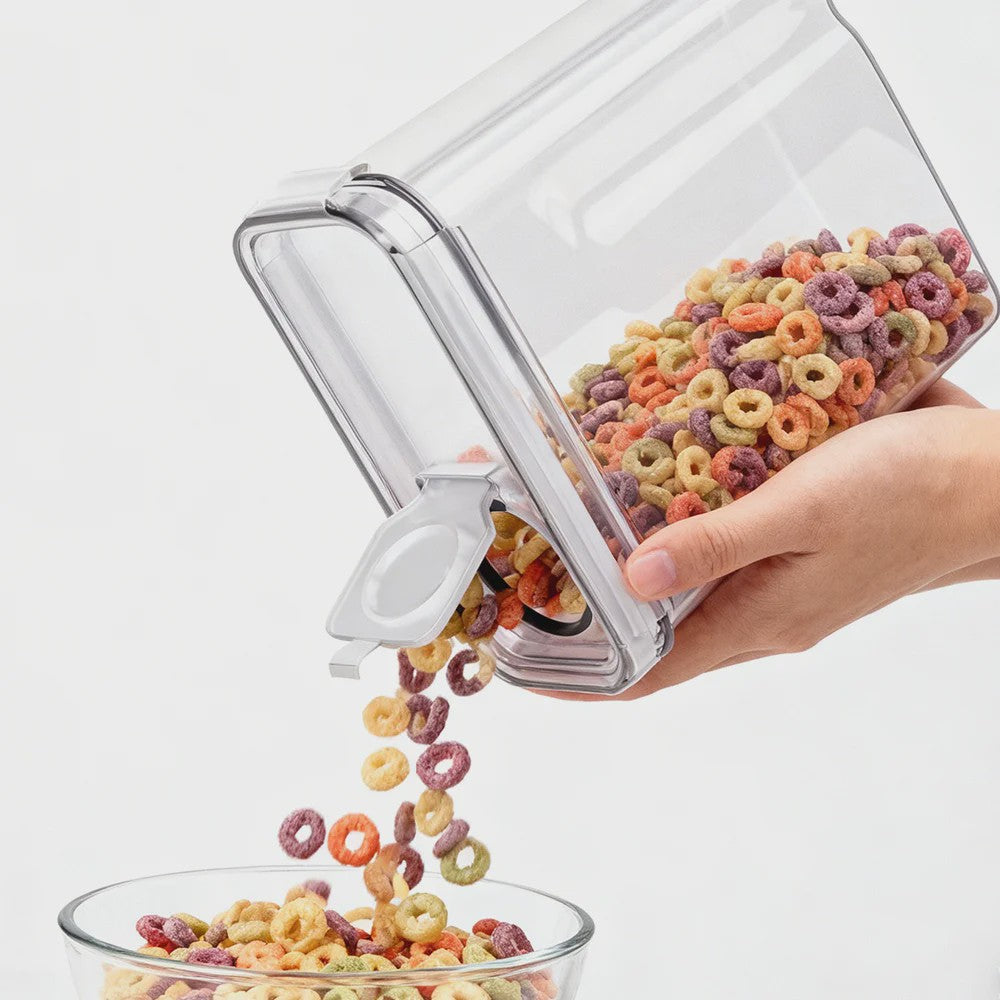 Set van 4 Transparante Voorraadcontainers voor Granen & Voedsel - 4L