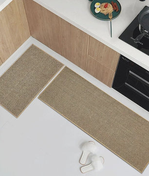 Wasbare Antislip Keuken Runner - Faux Sisal Keukenmat met Natuurrubber Anti-slip Onderkant