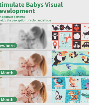 Interactief Baby Stoffen Boek met Spiegel - Educatief Montessori Speelgoed
