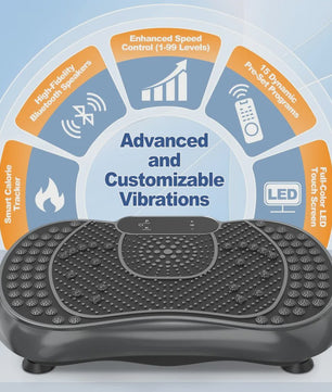 Krachtig Vibratieplatform met 99 Intensiteitsniveaus voor Full-Body Workout & Massage