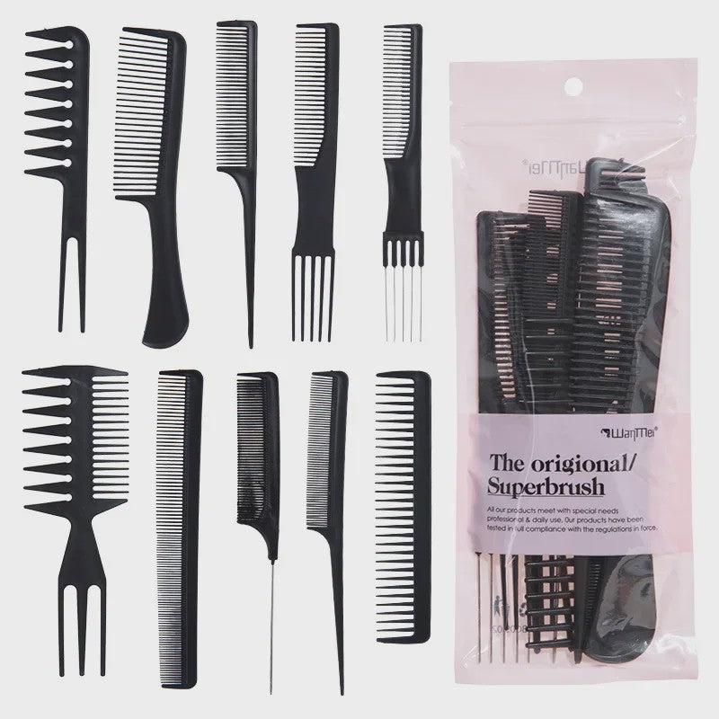 Professionele Barbershop Set: Kapmantel, Kammen, Borstels en Sprayfles