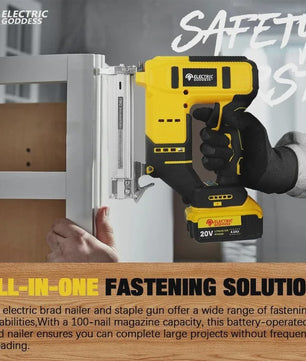 Draadloze Elektrische Tacker 10-30mm met Verstelbare Diepte - Compatibel met Dewalt 20V Accu