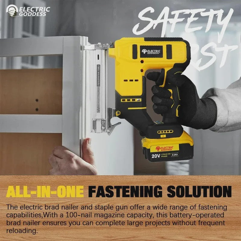 Draadloze Elektrische Tacker 10-30mm met Verstelbare Diepte - Compatibel met Dewalt 20V Accu