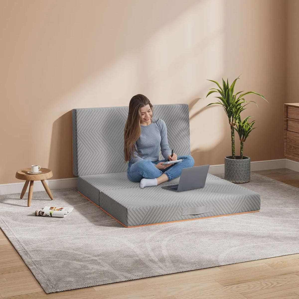 Opvouwbaar Traagschuim Matras 15cm - Wasbare Hoes, Gastenmat, Reis Matras
