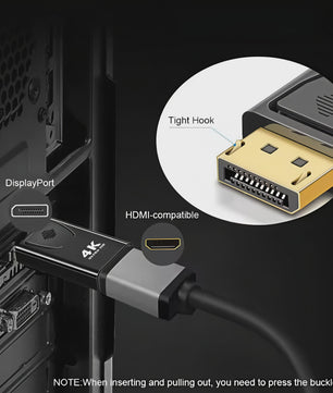 4K DisplayPort naar HDMI Adapter: DP Male naar HDMI Female Converter