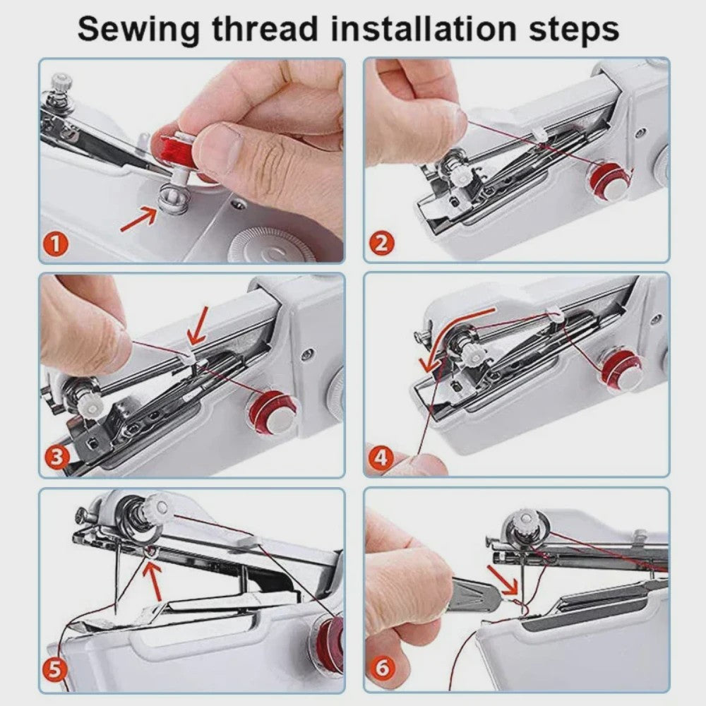 Draagbare Mini Naaimachine - Snel Kleding Repareren & DIY Projecten