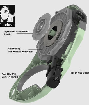 Truelove Intrekbare Hondentuig 5 Meter - Tangle Free, Eénhandige Rem & Vergrendeling