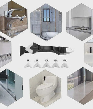 5-in-1 Silicone Voegentrekker en Afwerkgereedschap - Voor Badkamer, Keuken & Meer