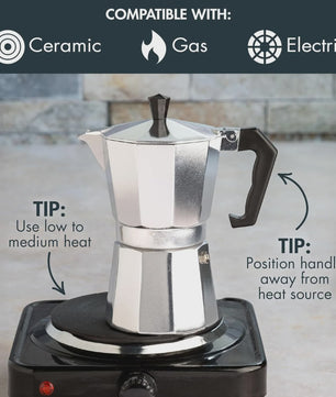 Klassieke Aluminium Moka Pot Espressomaker - Cubaanse Koffie voor Thuis & Camping
