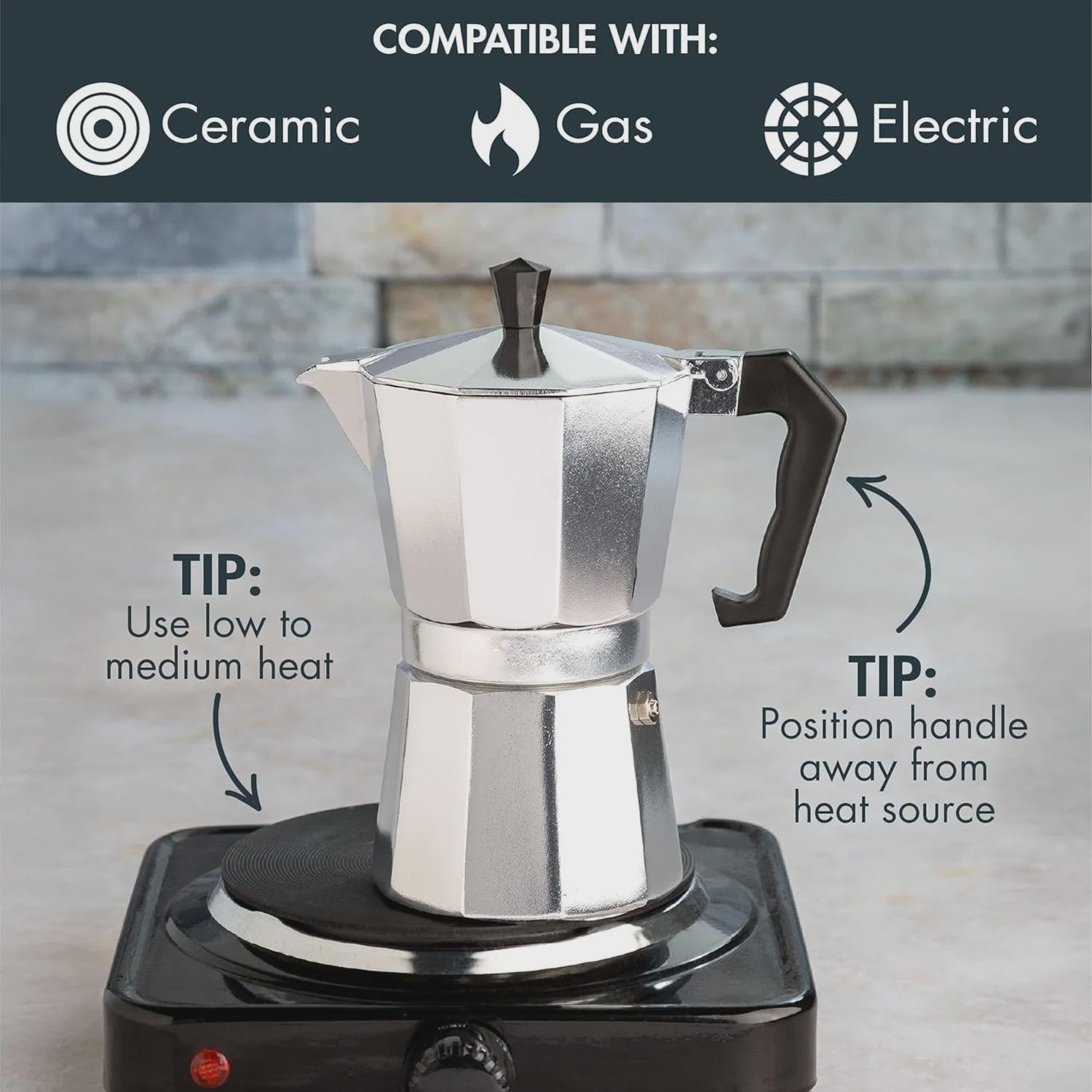 Klassieke Aluminium Moka Pot Espressomaker - Cubaanse Koffie voor Thuis & Camping