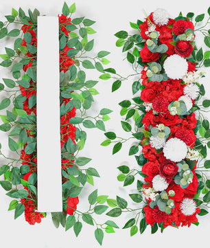 Luxe Witte Kunstbloemen Slinger 100cm - Bruiloft Tafeldecoratie & Achtergrond