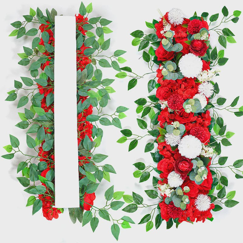 Luxe Witte Kunstbloemen Slinger 100cm - Bruiloft Tafeldecoratie & Achtergrond