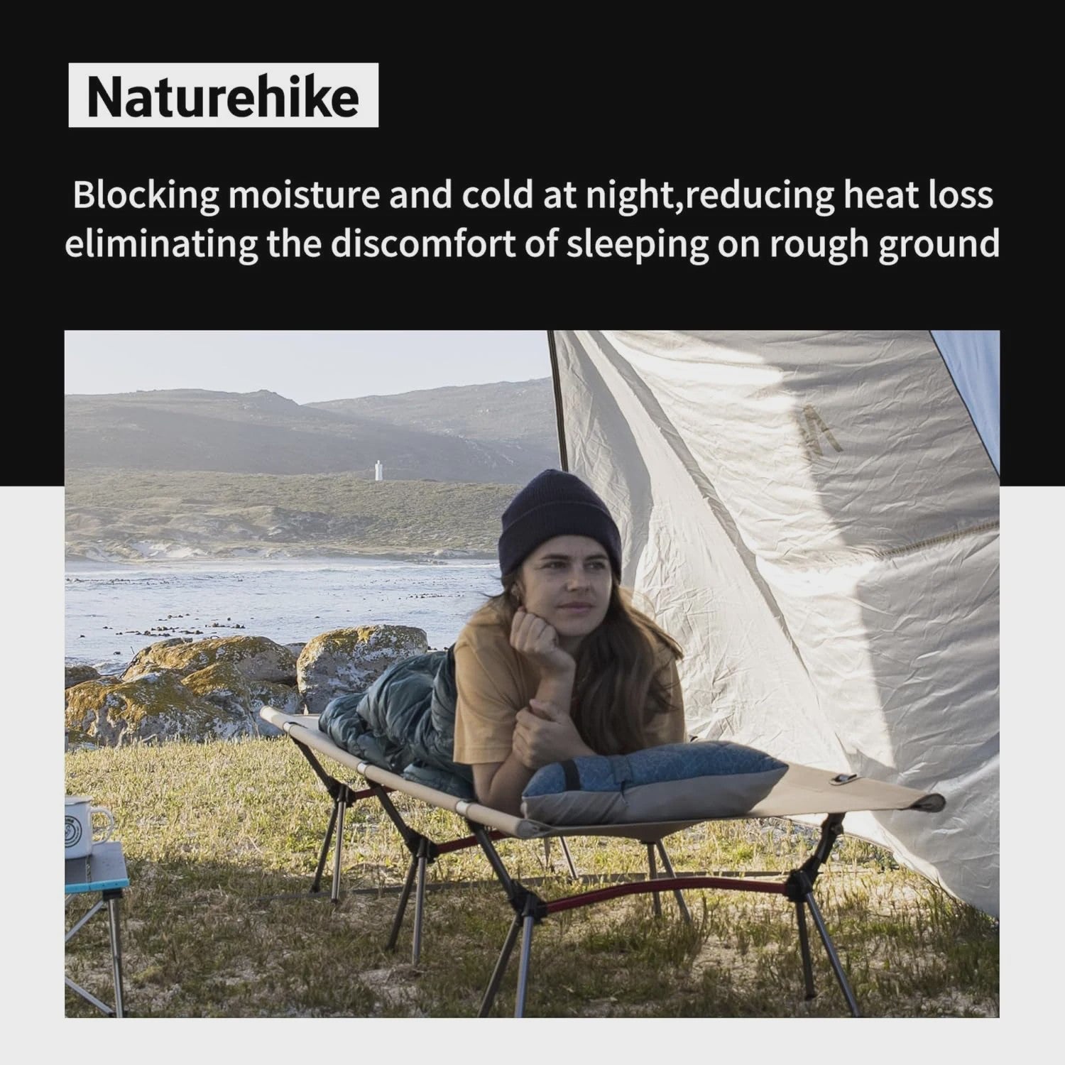 Naturehike Opvouwbaar Campingbed - Lichtgewicht, Verstelbare Hoogte, Draagbaar