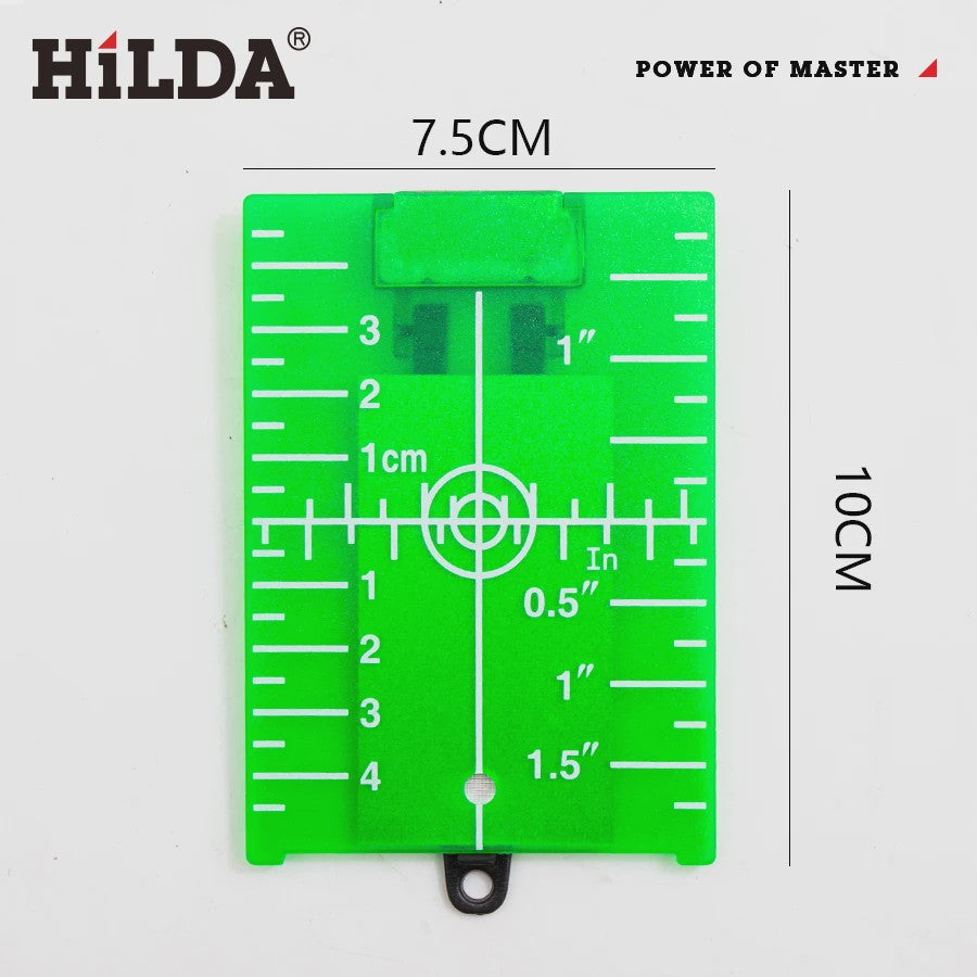 HILDA Laser Richtplaat Groen/Rood - Verticale/Horizontale Lijn Laser Target Bord