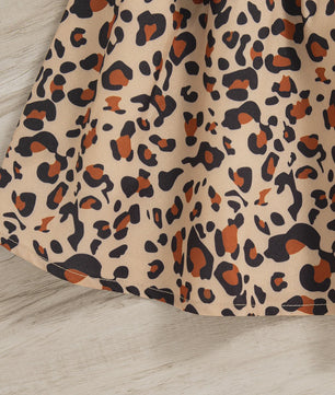 Zomerjurk Baby Meisje Luipaardprint met Strik en Mutsje - Katoen