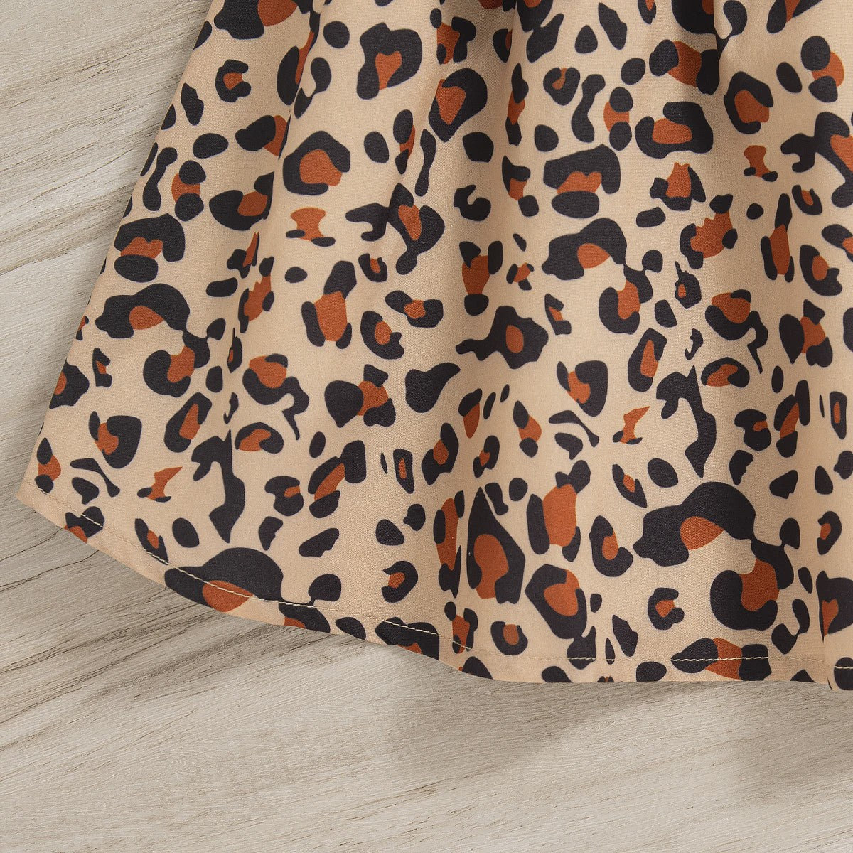 Zomerjurk Baby Meisje Luipaardprint met Strik en Mutsje - Katoen