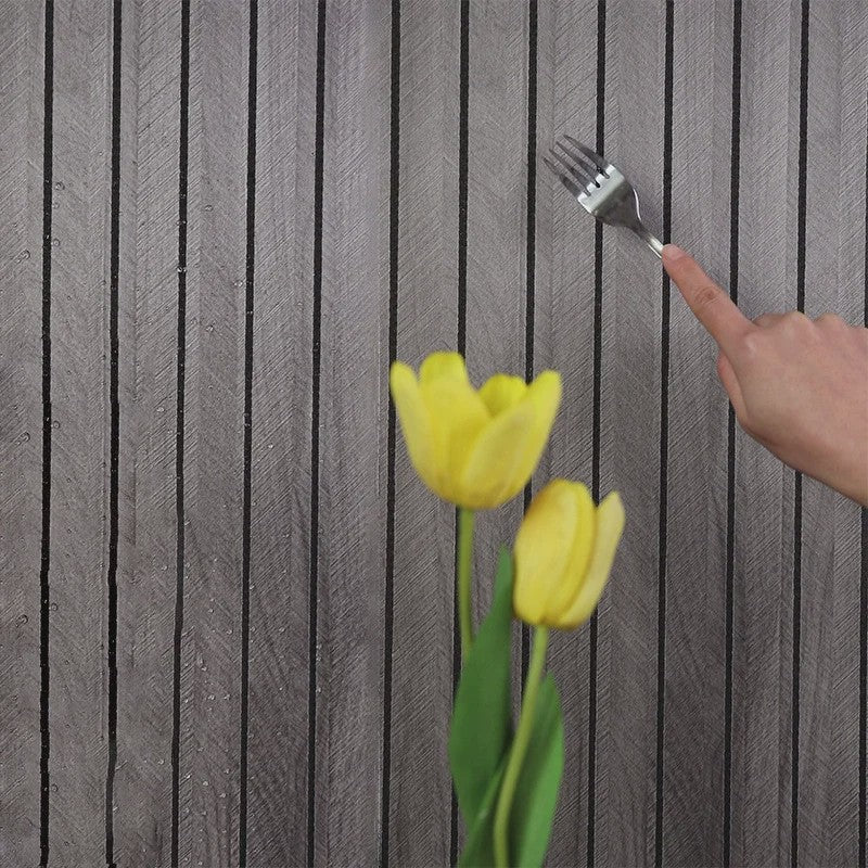 3D Houten Lamellen Behang - Zelfklevend, Waterdicht & Verdikkend - Wanddecoratie
