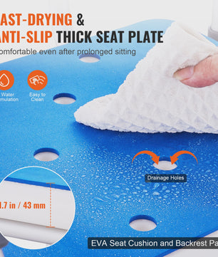 360° Draaibare Douchestoel met Armleuningen en Rugleuning - Verstelbaar & Antislip