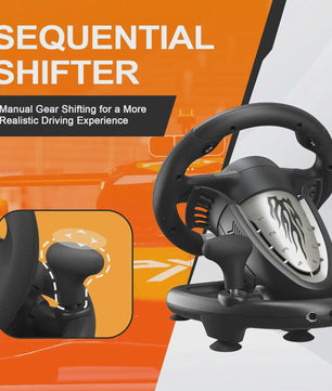 PXN V3 PRO Racing Wheel met Pedalen - 180° USB Stuurwiel voor PC, PlayStation, Xbox & Switch