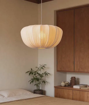 Wabi Sabi Stof Plafondlamp - Scandinavisch Design Hanglamp voor Woonkamer, Eetkamer & Slaapkamer