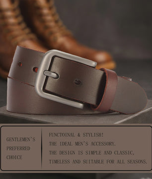 Luxe Heren Riem van Echt Leer - Stijlvolle Casual & Zakelijke Accessoire
