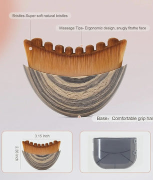 Lymfatische Contour Gezichtsbruis - Ergonomische Massage Tool voor Gezicht & Lichaam