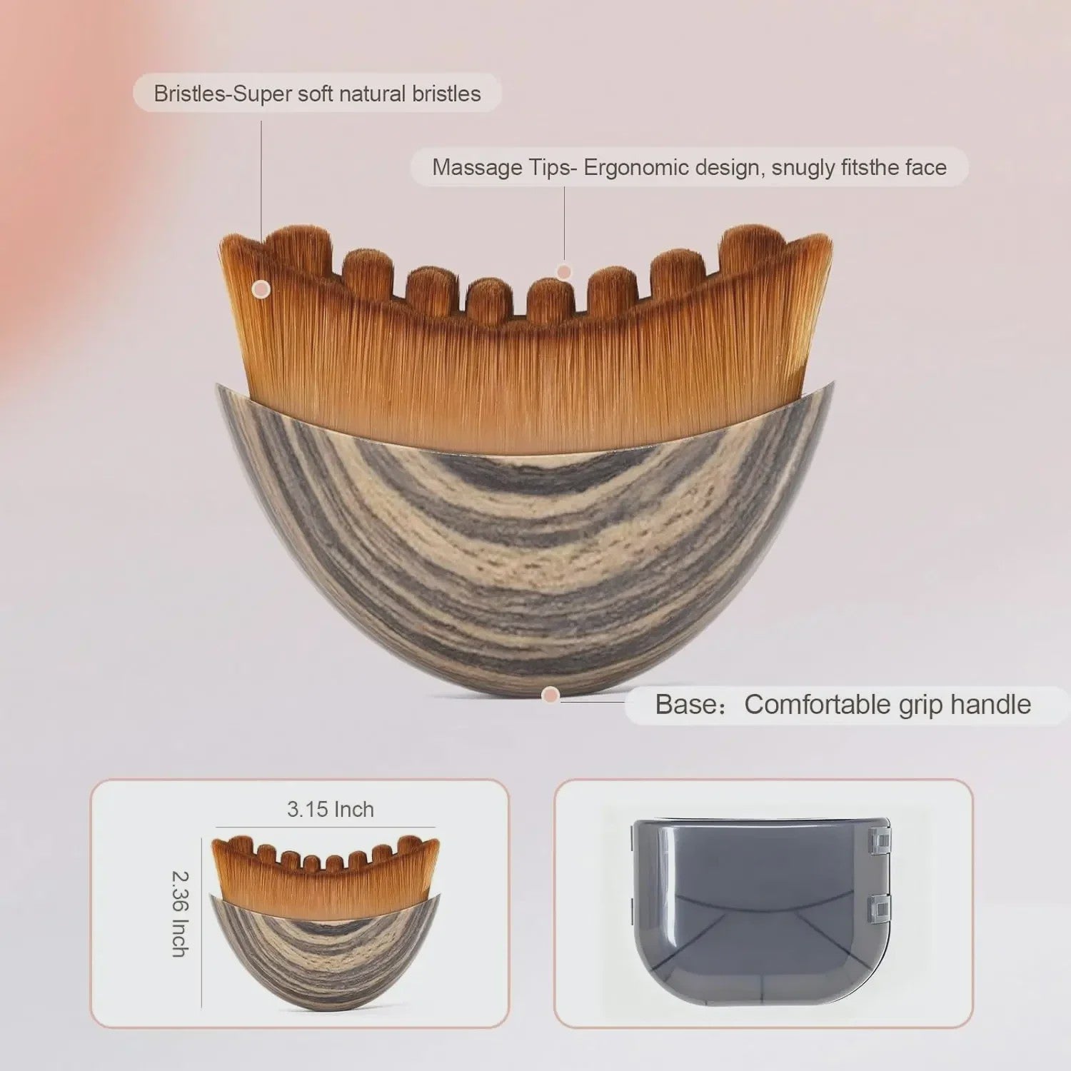 Lymfatische Contour Gezichtsbruis - Ergonomische Massage Tool voor Gezicht & Lichaam