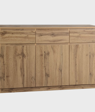 Houten Sideboard met 3 Deuren en 3 Lades - 135x40x81 cm