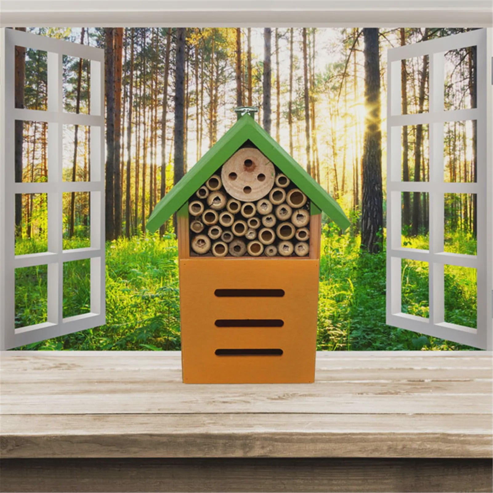 Natuurlijk Houten Insectenhotel - Vlindertuin & Bijenhuis voor Lieveheersbeestjes en Gaasvliegen
