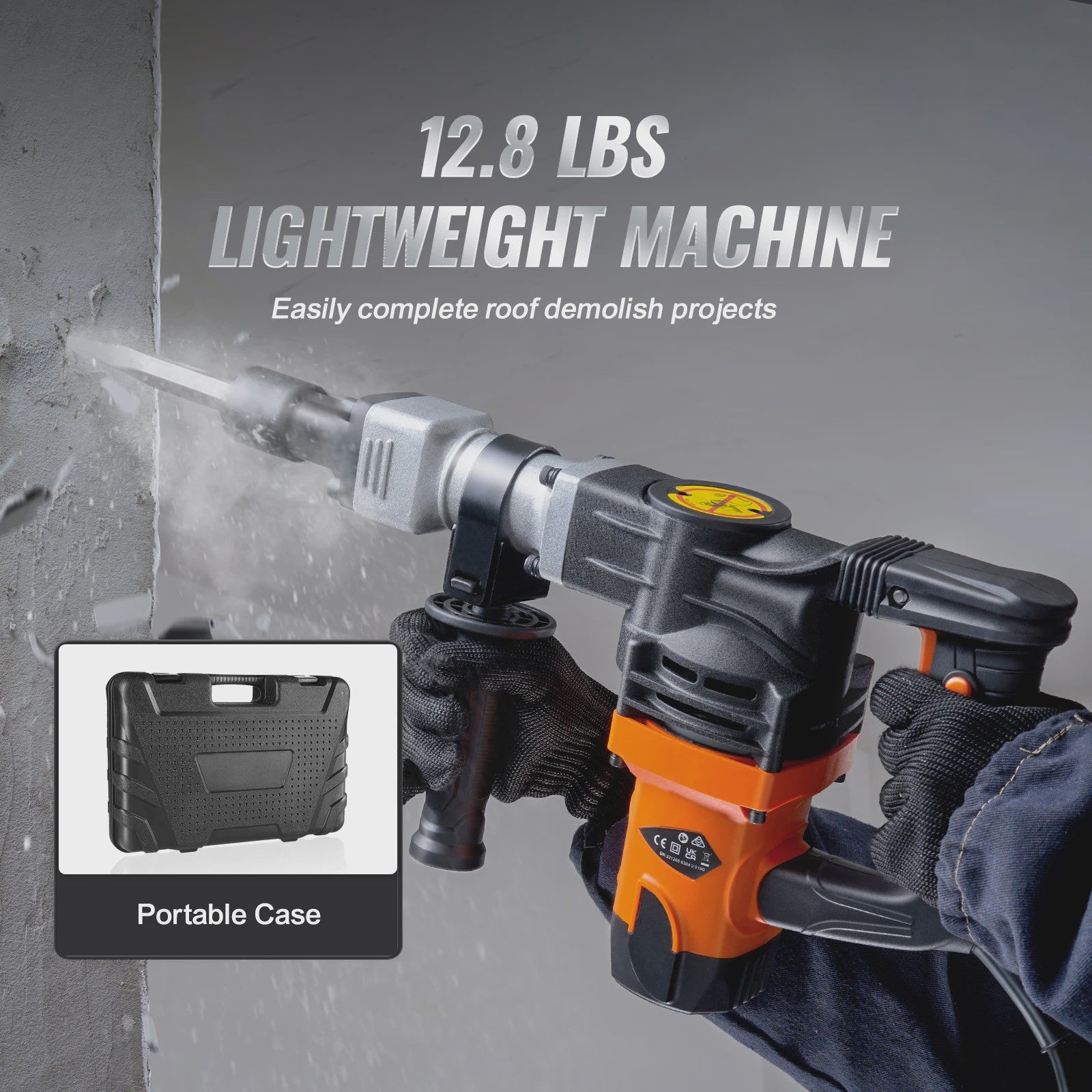 Krachtige 1400W Sloophamer met 2900 BPM - Inclusief Beitels