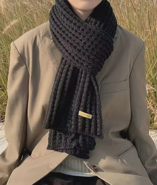 Dikke Gebreide Sjaal Dames Heren - Zachte Cable Knit Wrap voor Winterse Warmte
