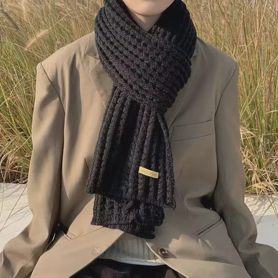 Dikke Gebreide Sjaal Dames Heren - Zachte Cable Knit Wrap voor Winterse Warmte