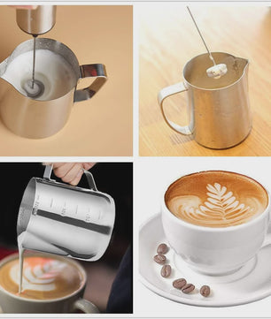 Oplaadbare RVS Melkopschuimer met 2 Snelheden voor Latte, Cappuccino & Espresso