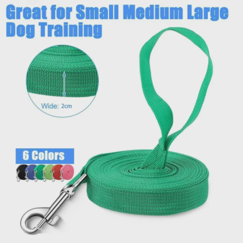 Lange Hondentrainingslijn Nylon - 1.2M tot 30M - Duurzaam & Veilig