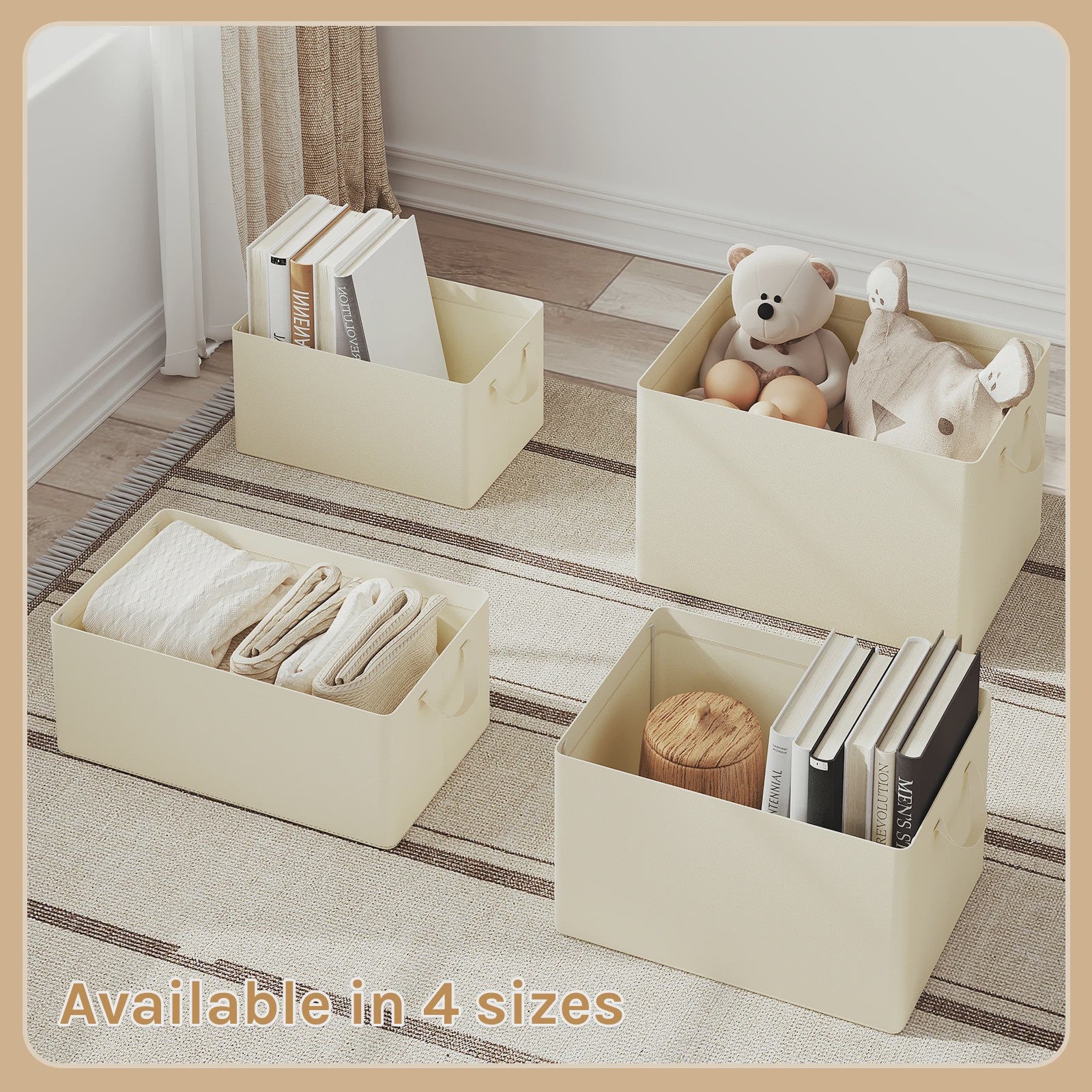 Set Opbergdozen met Deksel - Opvouwbare Stoffen Organizers voor Kleding, Dekbedden en Meer
