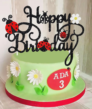 24x Lieveheersbeestje Cupcake Toppers - Rood met Zwarte Stippen - Feestdecoratie