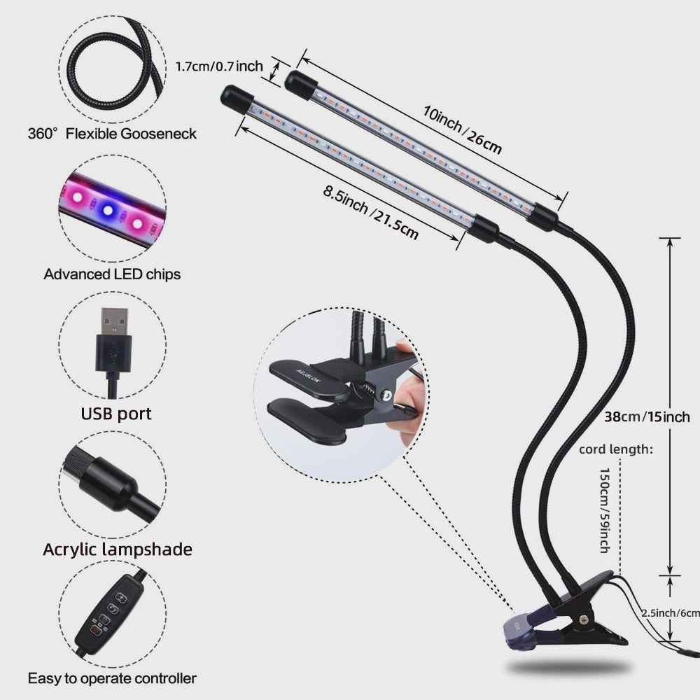 USB LED Plantengroeilamp - Full Spectrum voor Binnen, Hydroponics & Kassen