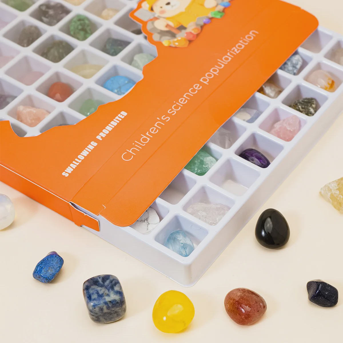 72 Delige Set Natuurlijke Kristallen en Edelstenen - Cadeaubox