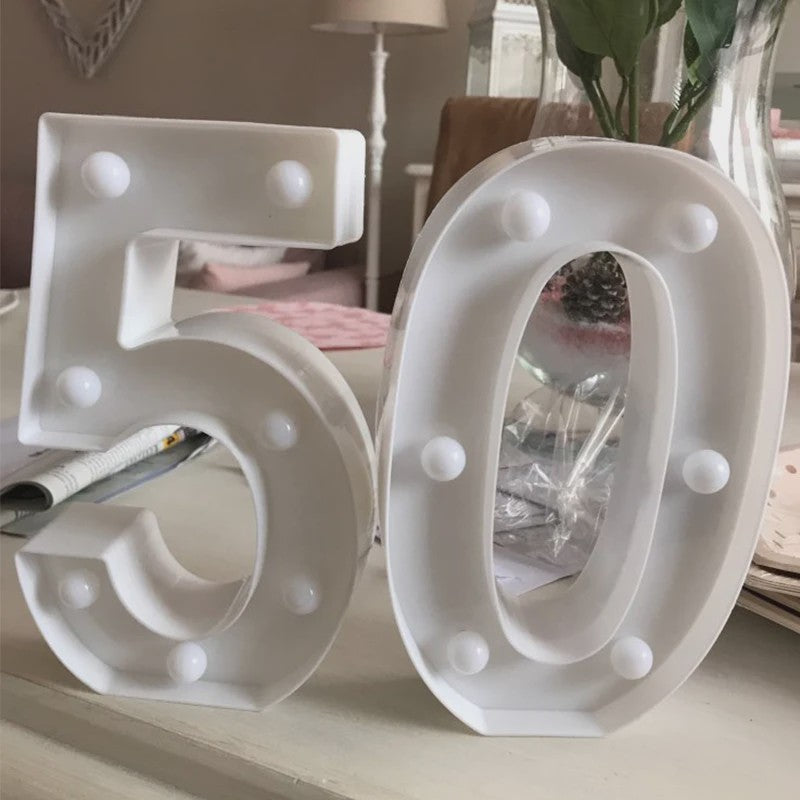 LED Nummer Verlichting - Feestelijke Decoratie voor Verjaardagen & Jubilea