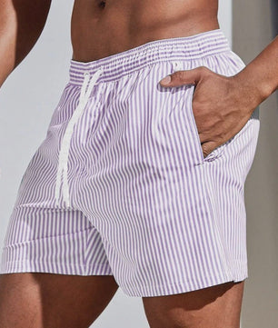Herenshorts met Verticale Strepen - Zomer Casual Beach & Zwembroek