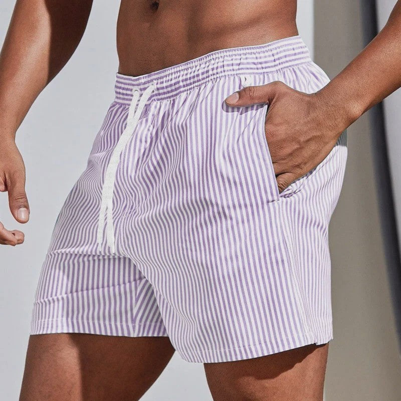 Herenshorts met Verticale Strepen - Zomer Casual Beach & Zwembroek