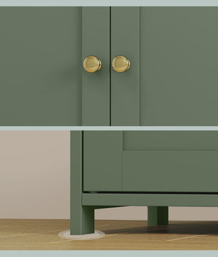 Vasagle Hoge Kast met 4 Deuren - Groen - 30x60x110 cm
