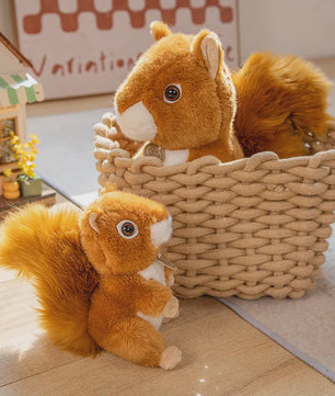 Schattige Eekhoorn Pluche Knuffel - Zacht en Realistisch Speelgoed Cadeau voor Kinderen