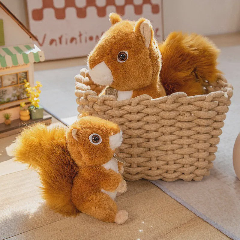 Schattige Eekhoorn Pluche Knuffel - Zacht en Realistisch Speelgoed Cadeau voor Kinderen